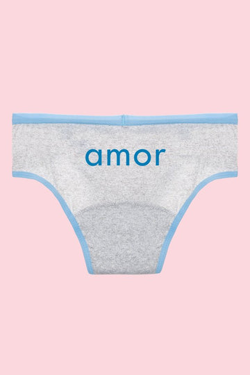 calcinha absorvente - mescla blue moon grls