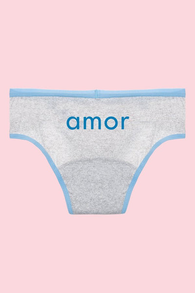 calcinha absorvente - mescla blue moon grls