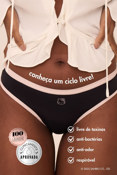 calcinha absorvente - hello kitty
