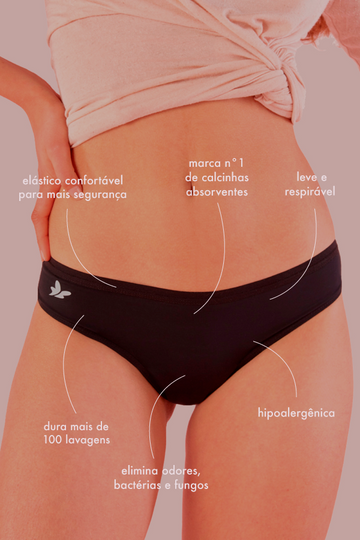 calcinha absorvente pantys &amp; sempre livre - básica