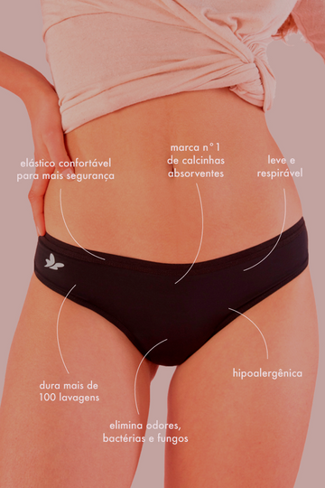 calcinha absorvente - básica - fluxo moderado - pantys 7898679473040 calcinhamenstrual