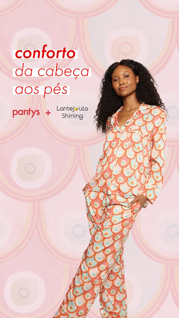 pijama conjuntinho pantys + lantejoula shining