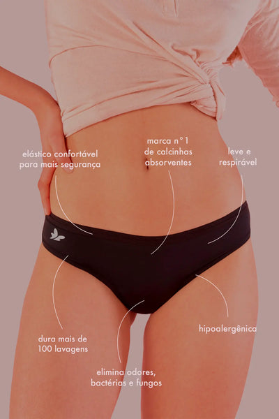 calcinha absorvente pantys & sempre livre - básica
