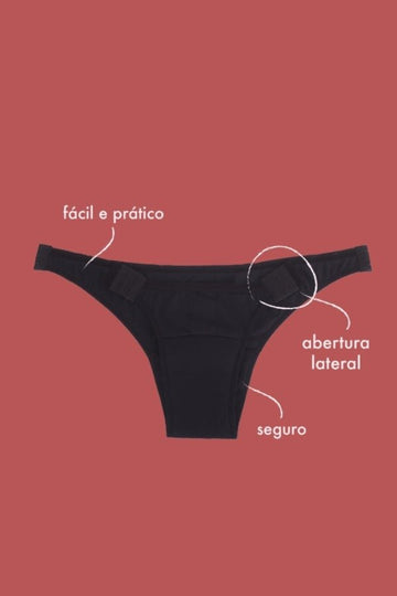 calcinha absorvente - easy abertura lateral - fluxo moderado - pantys - calcinha menstrual